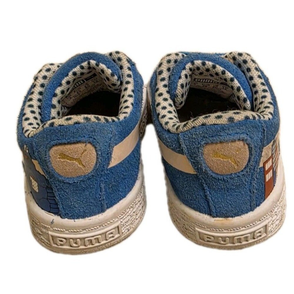 Puma Cookie Monster Blue Sued Sesame Street 50 Kids Shoes US Size 5C - Picture 4 of 11